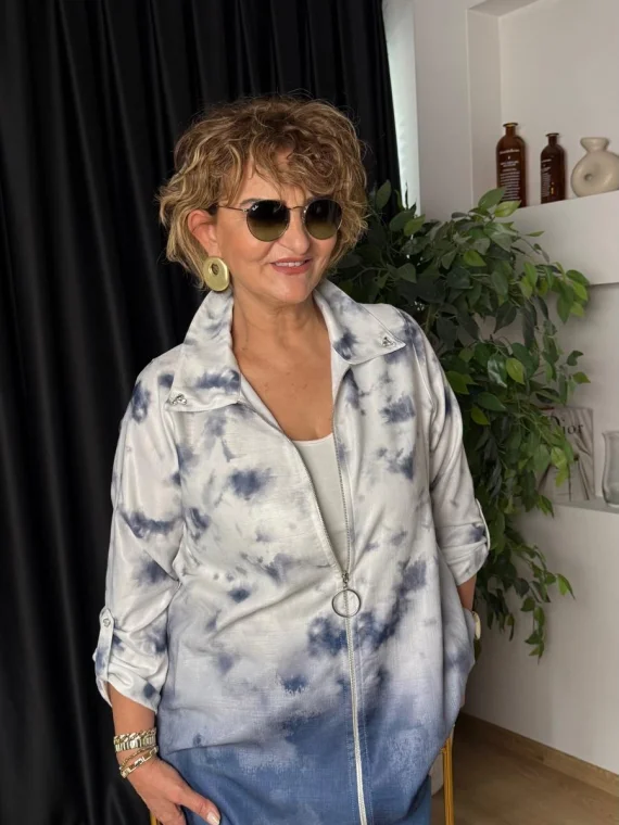 Ekru-Mavi Keten Kap 26-1137