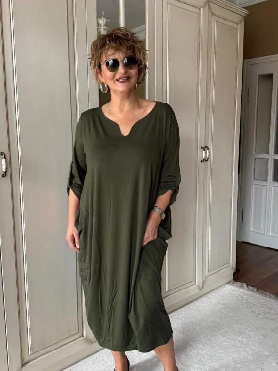 Haki Cepli Elbise 001