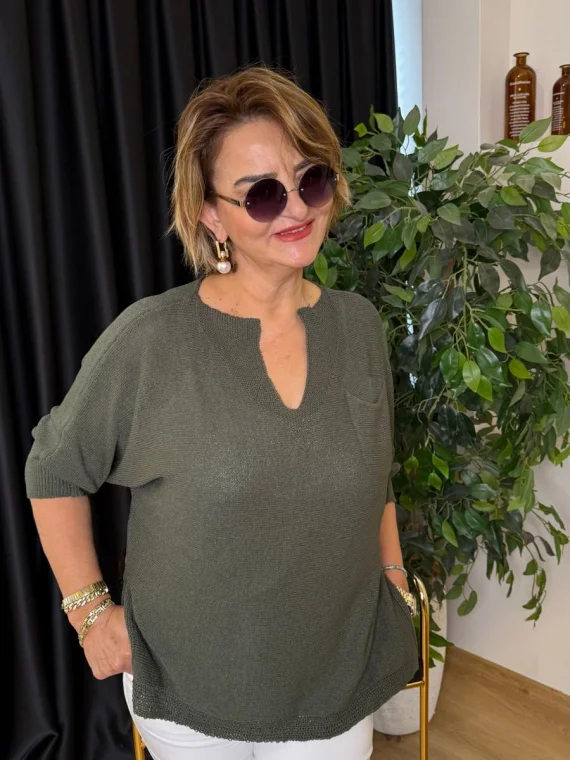 Haki Merserize Bluz 9100