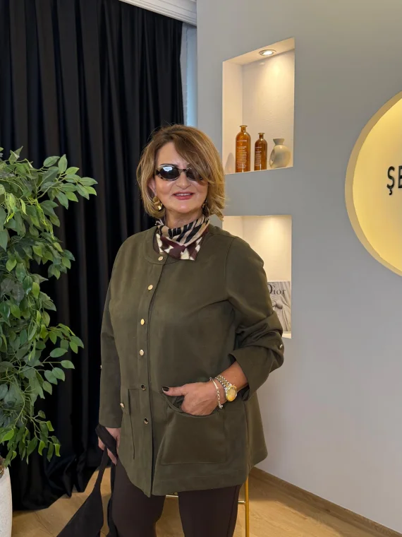 Haki Süet Ceket 6572