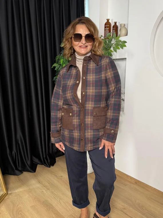 Kahverengi Ekose Desenli Mont 90007