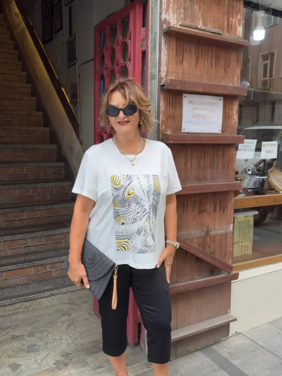 Kemik Rengi Bluz 22987-1