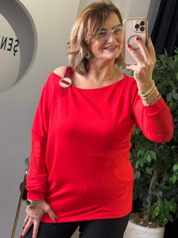 Kırmızı Bluz 9148