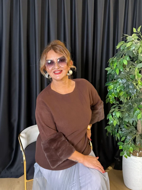 Kolu Kürklü Bluz 25İTD2025