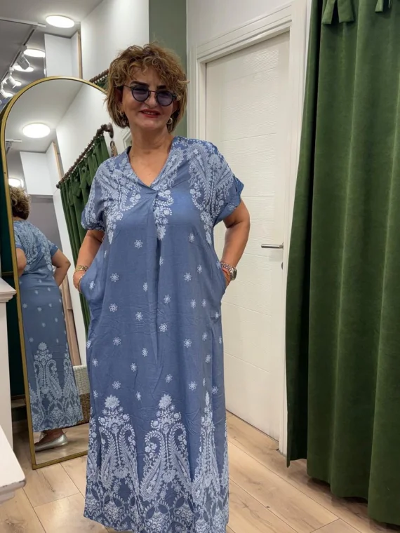 Lacivert Elbise 25E6