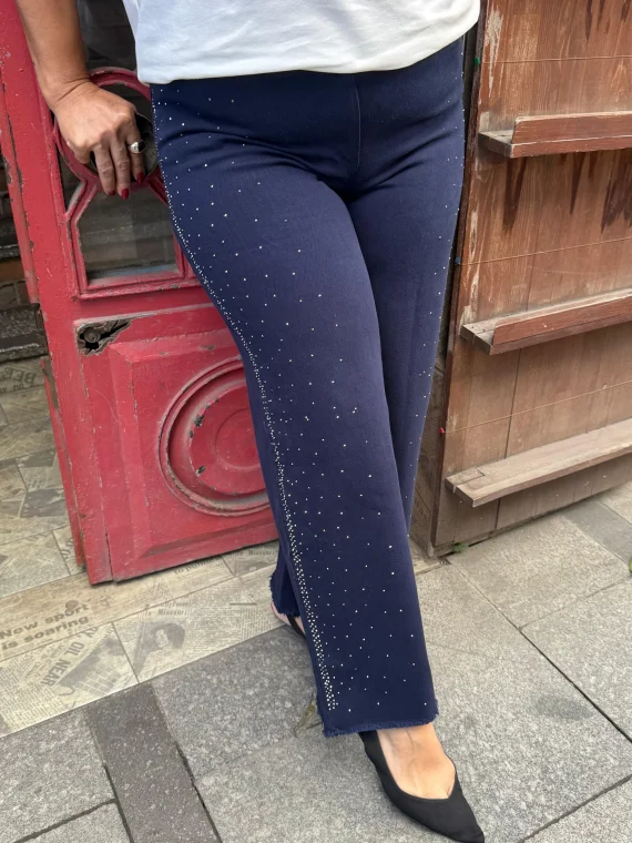 Lacivert Taşlı Pantolon 3300