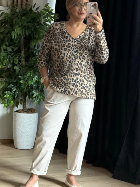 Leopar Desenli Bluz 21523