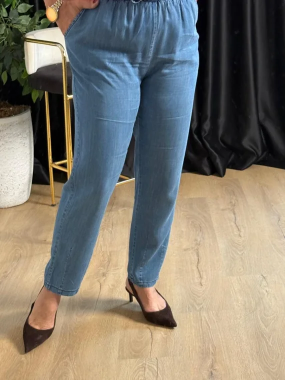 Mavi Beli Lastikli Pantolon 1036