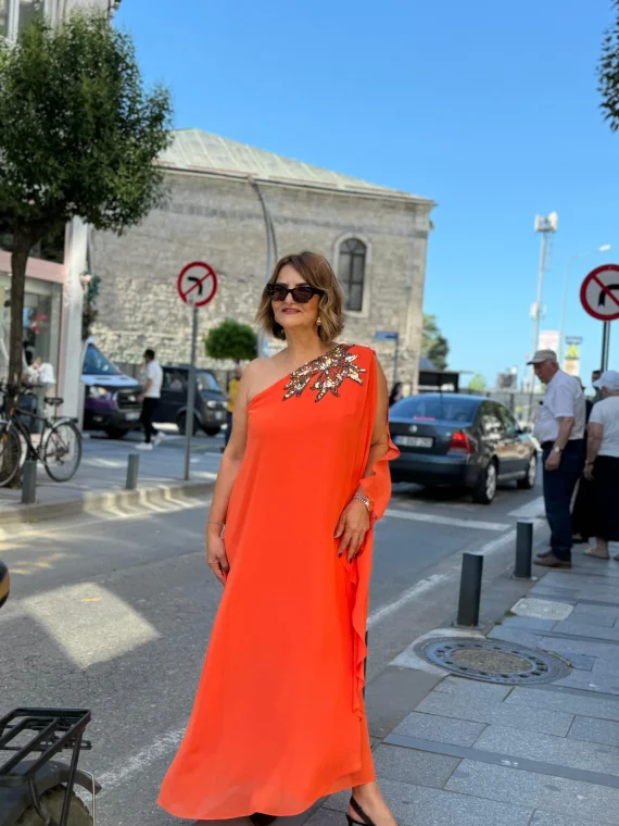 Oranj Elbise 26YB2503