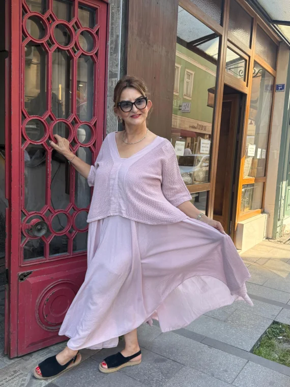 Pembe File Elbise LVD