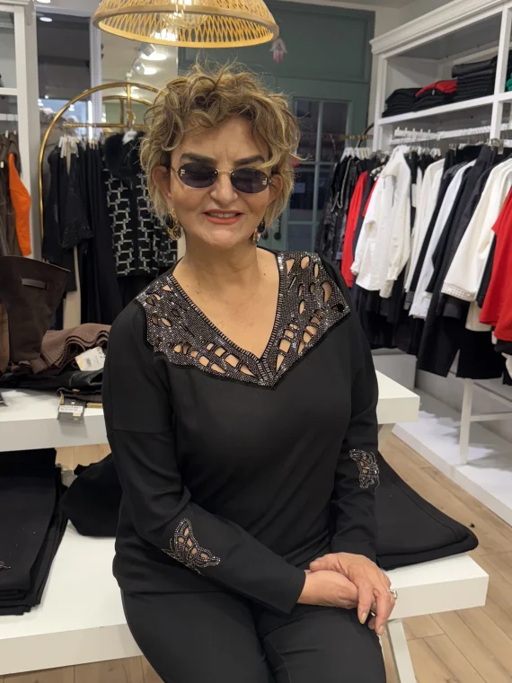 Siyah-Antrasit Bluz 9146