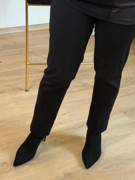 Siyah Bel Lastikli Pantolon 17215