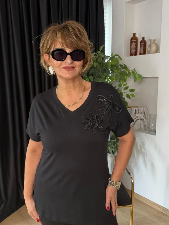 Siyah Boncuklu Penye 26-1308