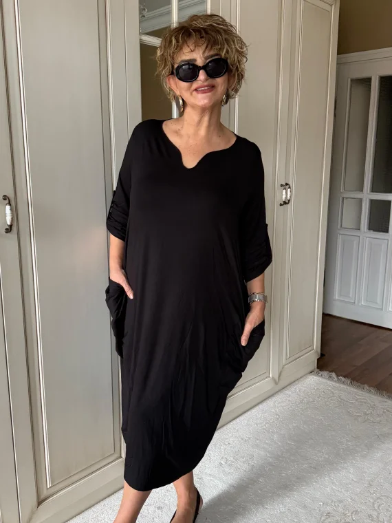 Siyah Cepli Elbise 001