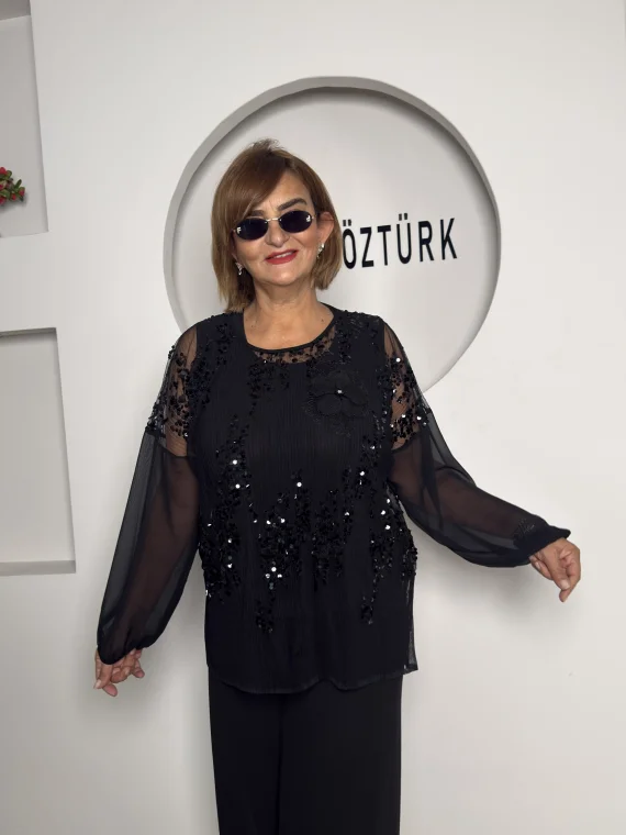 Siyah İkili Pullu Takım 4714