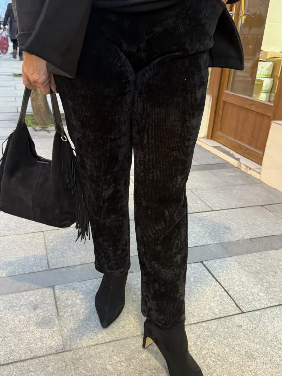 Siyah Kadife Pantolon 8003