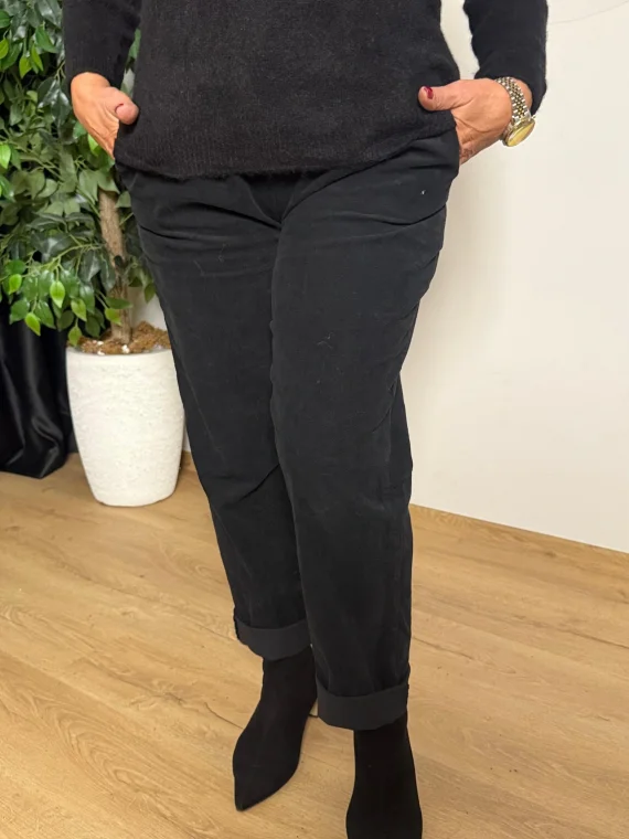 Siyah Kemerli Pantolon 6568