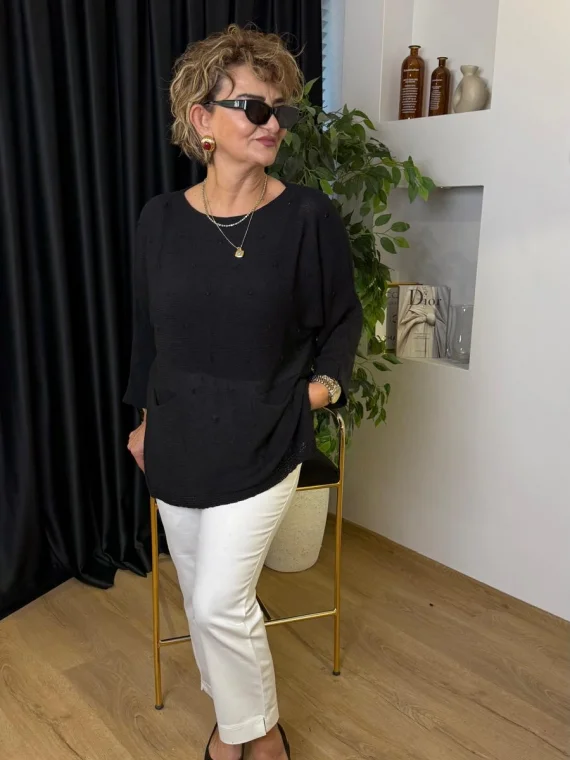 Siyah Merserize Bluz 6500