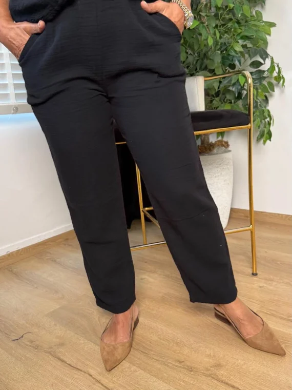 Siyah Müslin Pantolon 2410