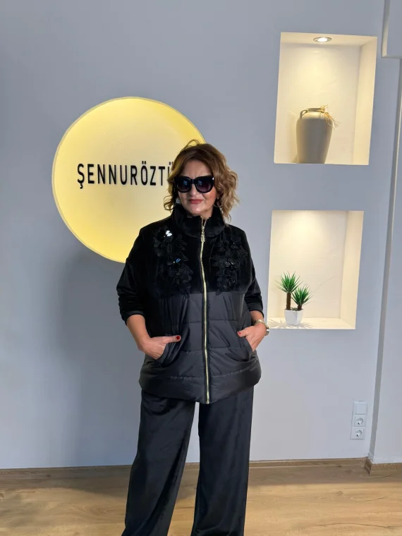 Siyah Yelekli Üçlü Takım 6842