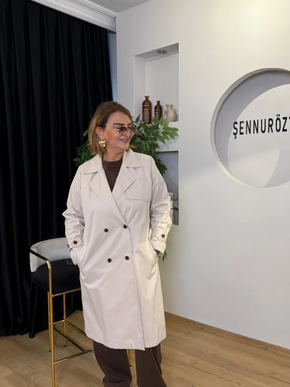 Taş Rengi Trenç Kot 6101