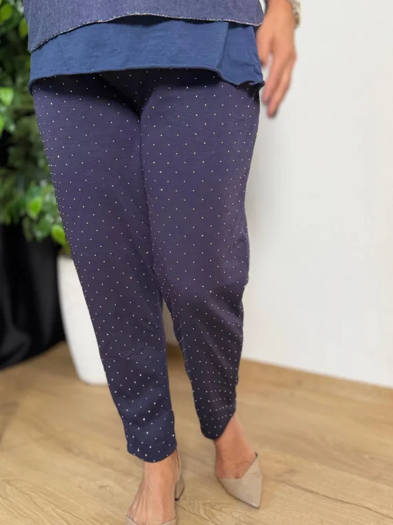 Taşlı Kemerli Pantolon 8614