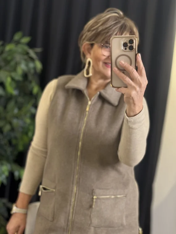 Vizon Fermuarlı Yelek 45060