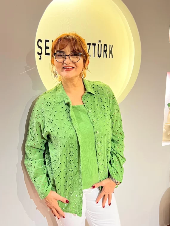 Yeşil Fisto İkili Gömlek Takım V-865