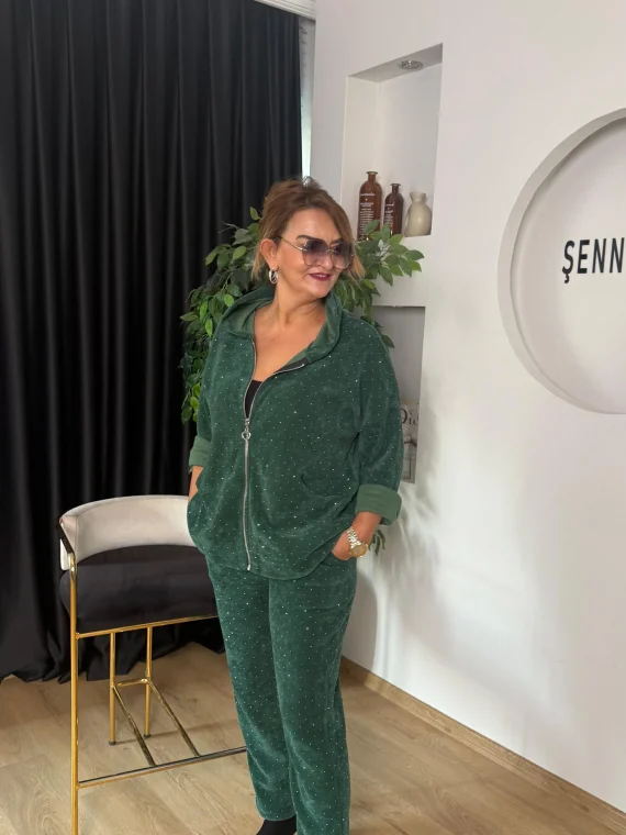 Yeşil Taş Desenli Takım NCL