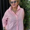 Pembe Çizgili Gömlek BG761