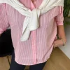 Pembe Çizgili Gömlek BG761