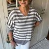 Siyah Çizgili Bluz 20661-26