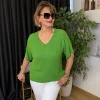 Yeşil Merserize Bluz 3232