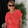 Nar Çiçeği Desenli Bluz 261387