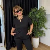 Siyah Kısa Kol Alt Üst Takım 50176