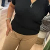 Fitilli Fermuarlı Polo Yaka Bluz 1359