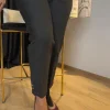 Çizgili Beli Lastikli Pantolon 6791
