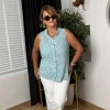 Bebe Mavisi Sıfır Kol Bluz GP-1116k