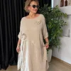 Bej Elbise E8058F