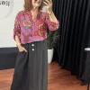 Benekli Yaprak Desen Gömlek 83931