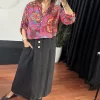 Benekli Yaprak Desen Gömlek 83931