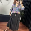Benekli Yaprak Desen Gömlek 83931