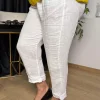 Beyaz Keten Pantolon 11451-26