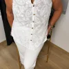 Beyaz Sıfır Kol Bluz GP-1116k