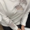 Beyaz Taşlı Bluz 000353-3