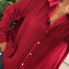Bordo Saten Gömlek BG793