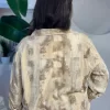 Cappuccıno Batik Benek Desen Pul Detaylı Gömlek 22007-6
