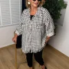 Çizgi Desenli Kaşe Gömlek 26-6181
