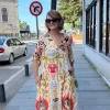 Desenli Elbise BY124
