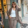 Kahve Çizgili Takım AN10489